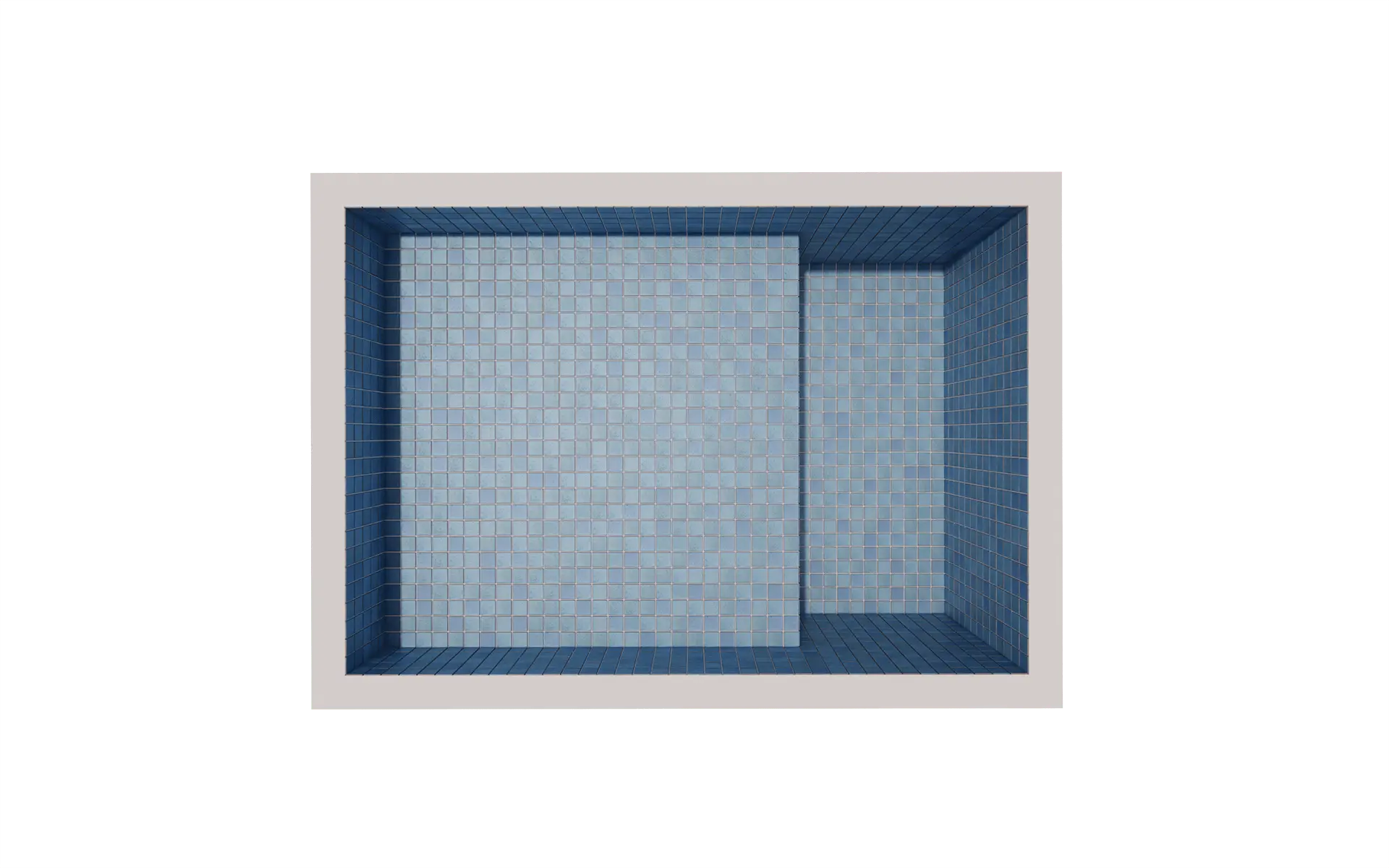 Araba - 11 foot tiled pool with tanning ledge shell photo