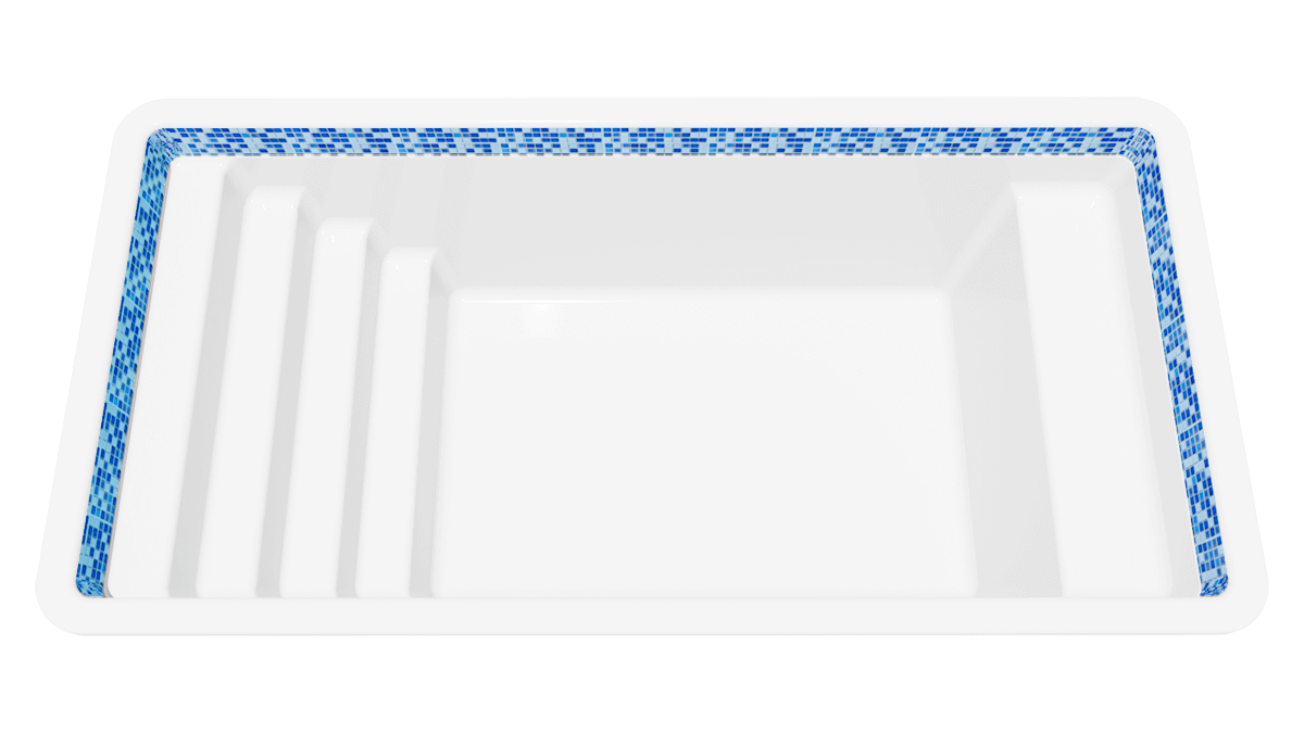 PENTARM POOLS - Bonaire - 16 Foot Rectangular Fiberglass Pool - Shell Image