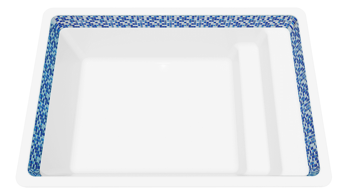 PENTARM POOLS - Bora Bora - 10 Foot Rectangular Fiberglass Pool - Shell Image