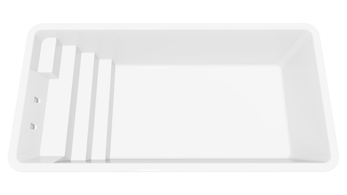 PENTARM POOLS - Cancun - 20 Foot Rectangular Fiberglass Pool - Shell Image