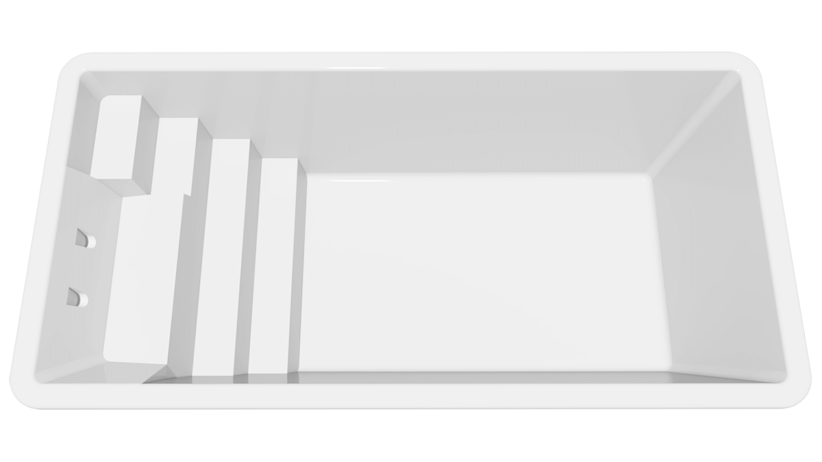 Capri - 16-Foot Fiberglass Pool - White - Shell Photo