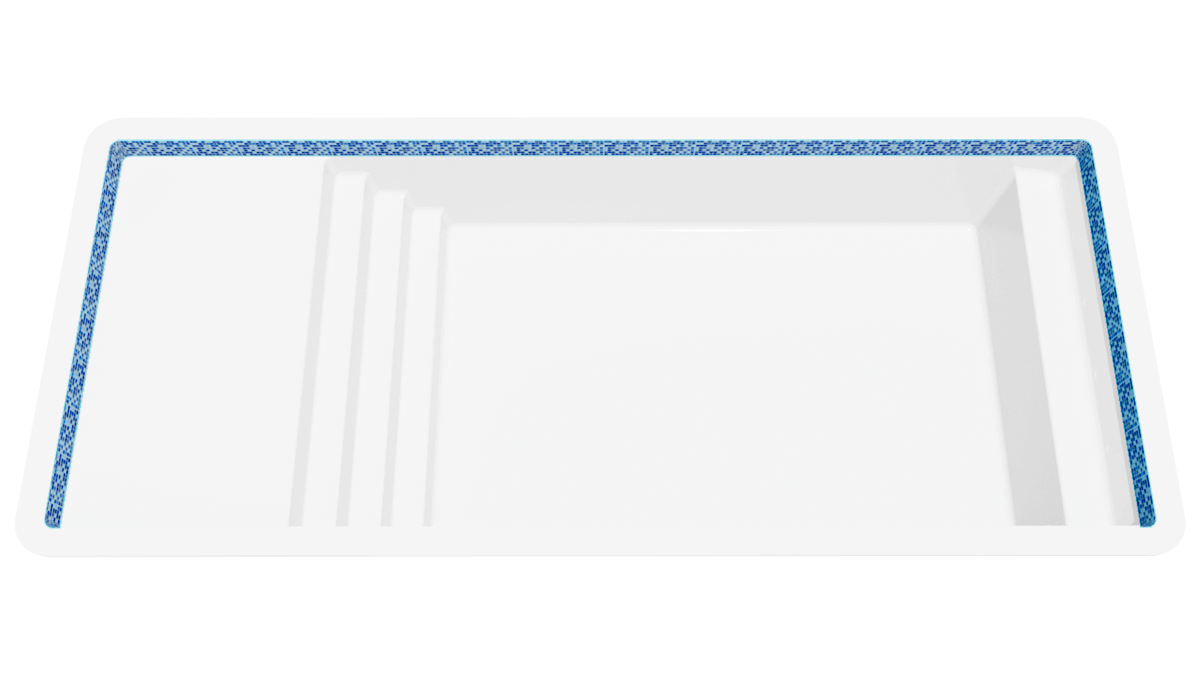 Costa Esmeralda - 33 Foot Fiberglass Pool with Tanning Ledge - Shell Image