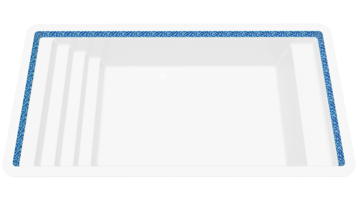 PENTARM POOLS - Dominica - 23 Foot Rectangular Fiberglass Pool - Shell Image