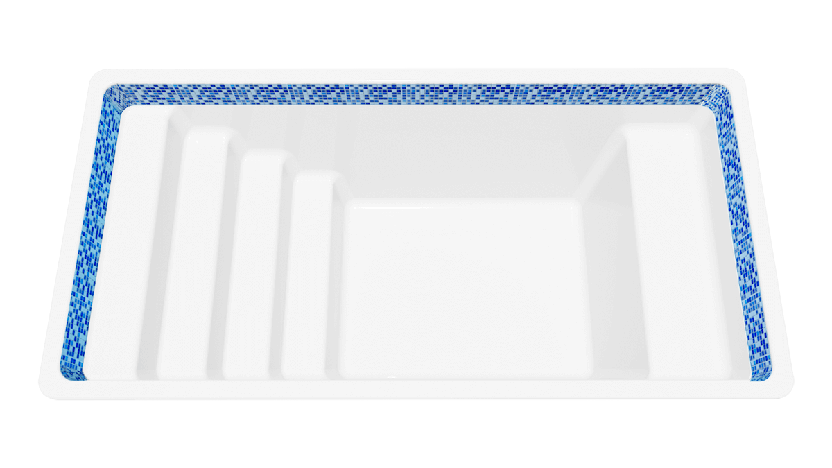 PENTARM POOLS - Panama - 13 Foot Rectangular Fiberglass Pool - Shell Image