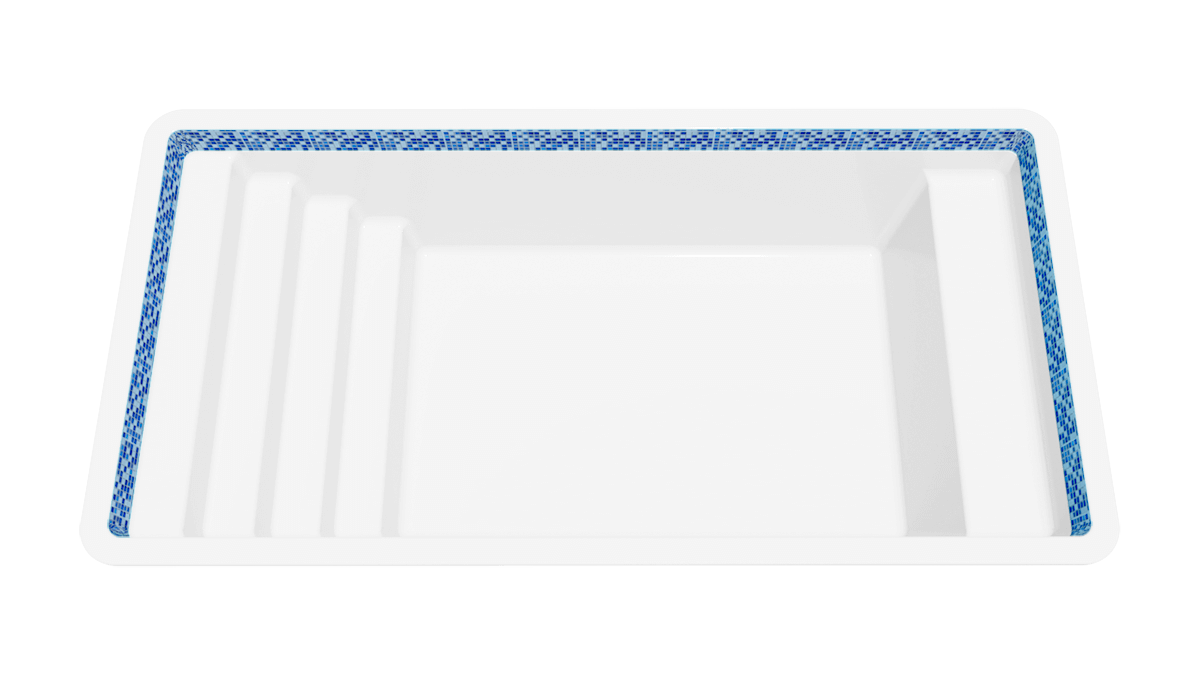 PENTARM POOLS - Tobago - 20 Foot Rectangular Fiberglass Pool - Shell Image