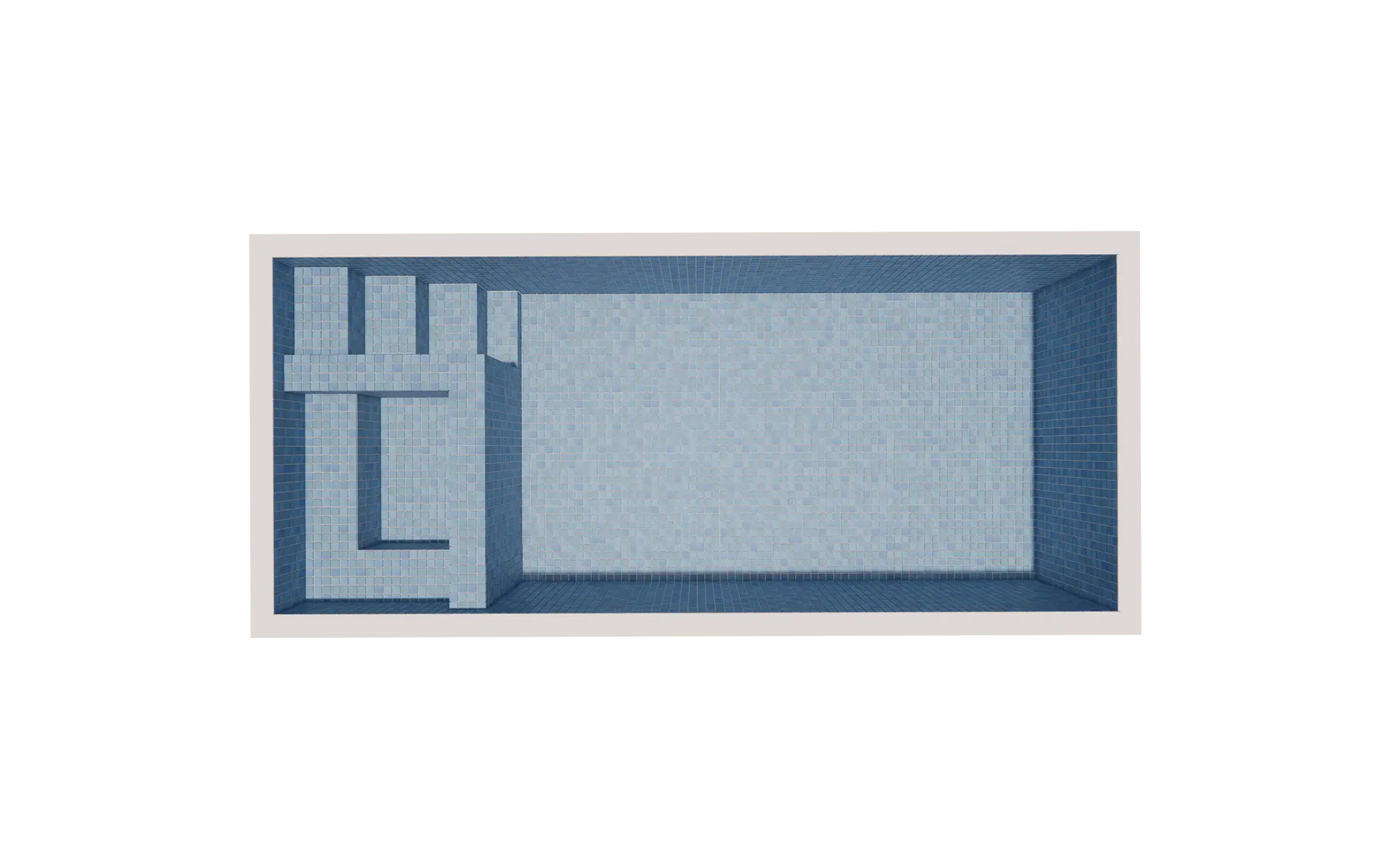 Vallauris - tiled pool with built in spa - shell photo